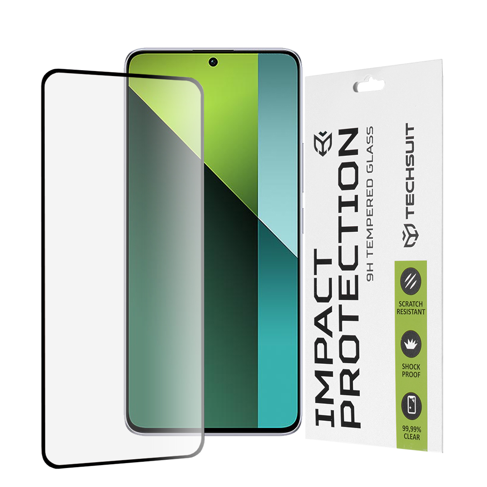 Techsuit 111D Full Cover / Full Glue Glass tvrdené sklo pre Xiaomi Redmi Note 13 Pro 5G / Poco X6 – čierne (Black) KF2317162