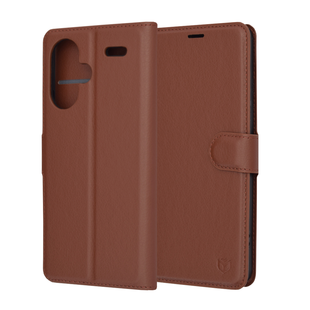 Techsuit Leather Folio puzdro pre Xiaomi Redmi Note 13 Pro+ 5G – hnedé (Brown) KF2323568