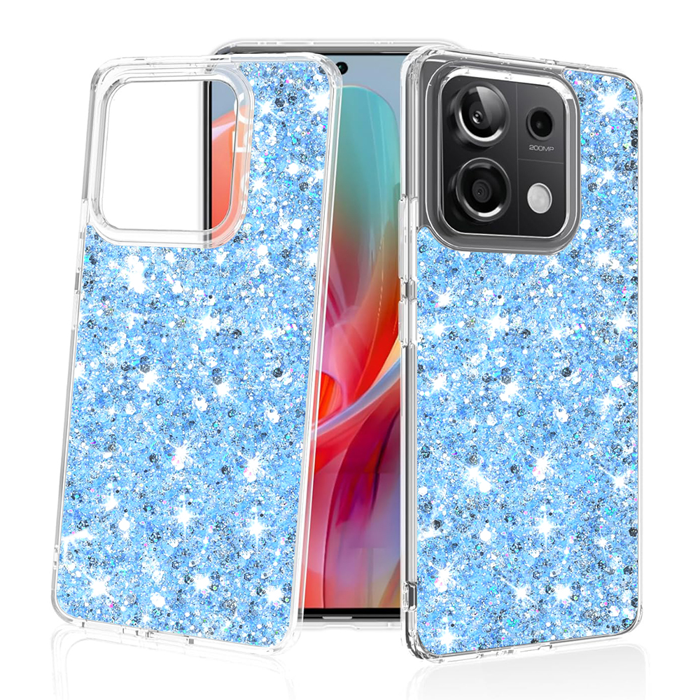Techsuit Sparkly Glitter puzdro pre Xiaomi Redmi Note 13 Pro 5G / Poco X6 – modré (Blue) KF2324089