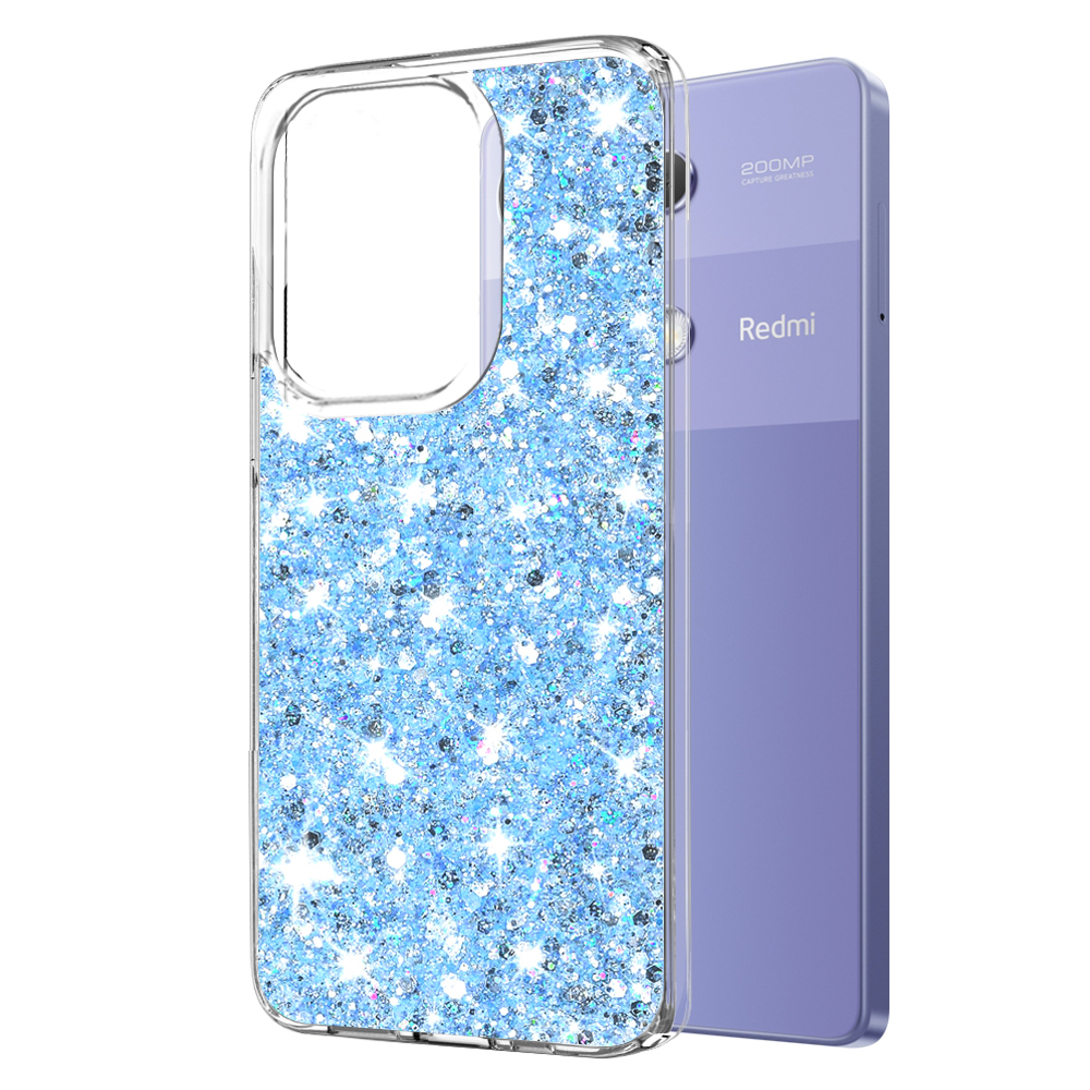 Techsuit Sparkly Glitter puzdro pre Xiaomi Redmi Note 13 Pro 4G / Poco M6 Pro 4G – modré (Blue) KF2324104