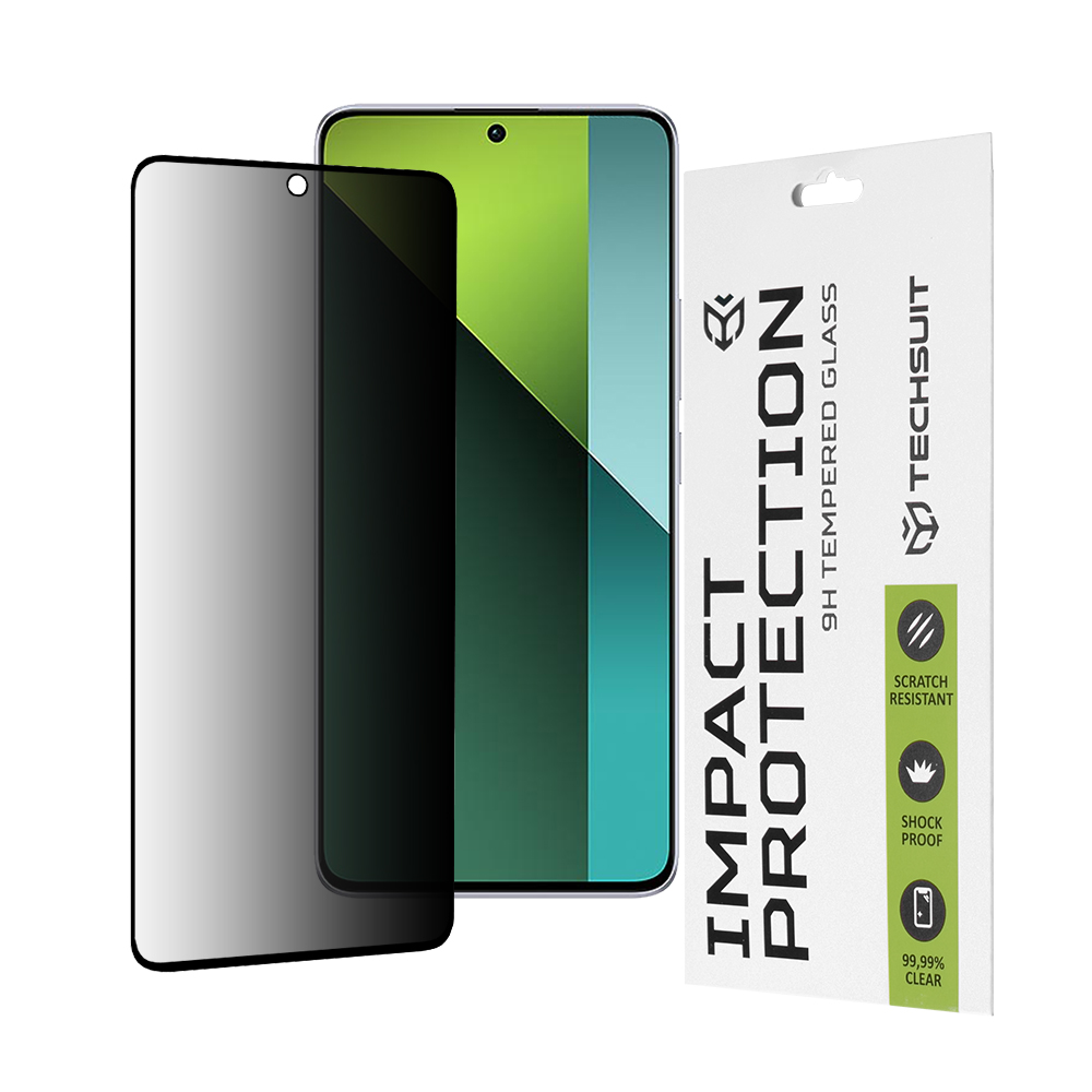Techsuit 111D Privacy Full Glue tvrdené sklo pre Xiaomi Redmi Note 13 Pro 5G / Poco X6 – čierne (Black) KF2325473