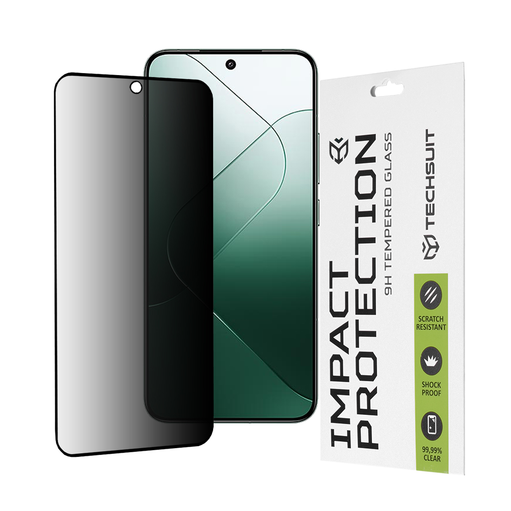 Techsuit 111D Privacy Full Glue tvrdené sklo pre Xiaomi 14 – čierne (Black) KF2325546