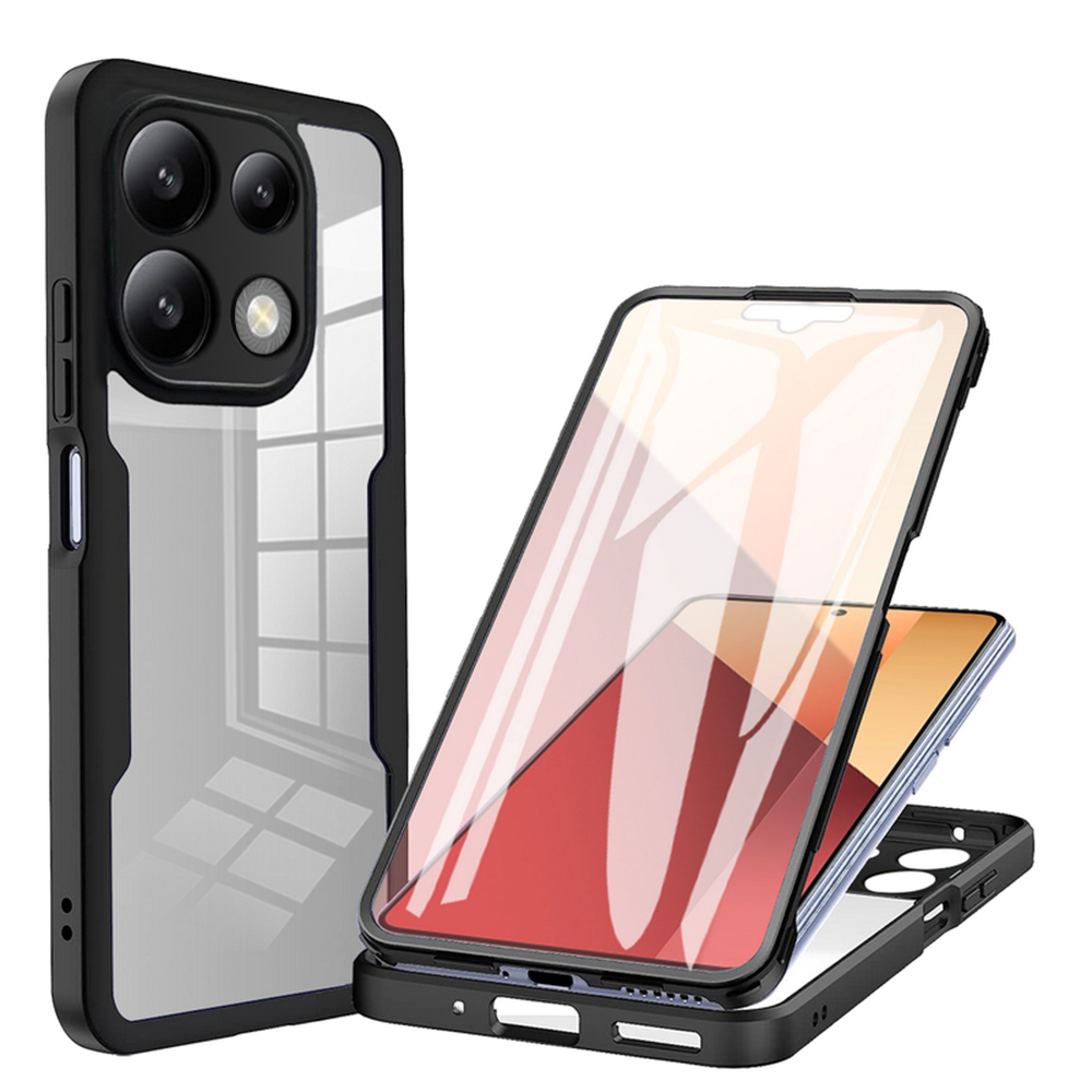 Techsuit ColorVerse 360 Series puzdro + ochrana displeja pre Xiaomi Redmi Note 13 5G – čierne (Black) KF2326865