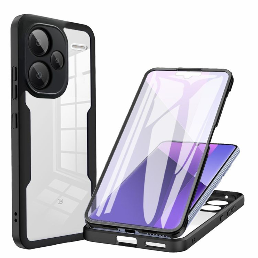 Techsuit ColorVerse 360 Series puzdro + ochrana displeja pre Xiaomi Redmi Note 13 Pro+ 5G – čierne (Black) KF2336105