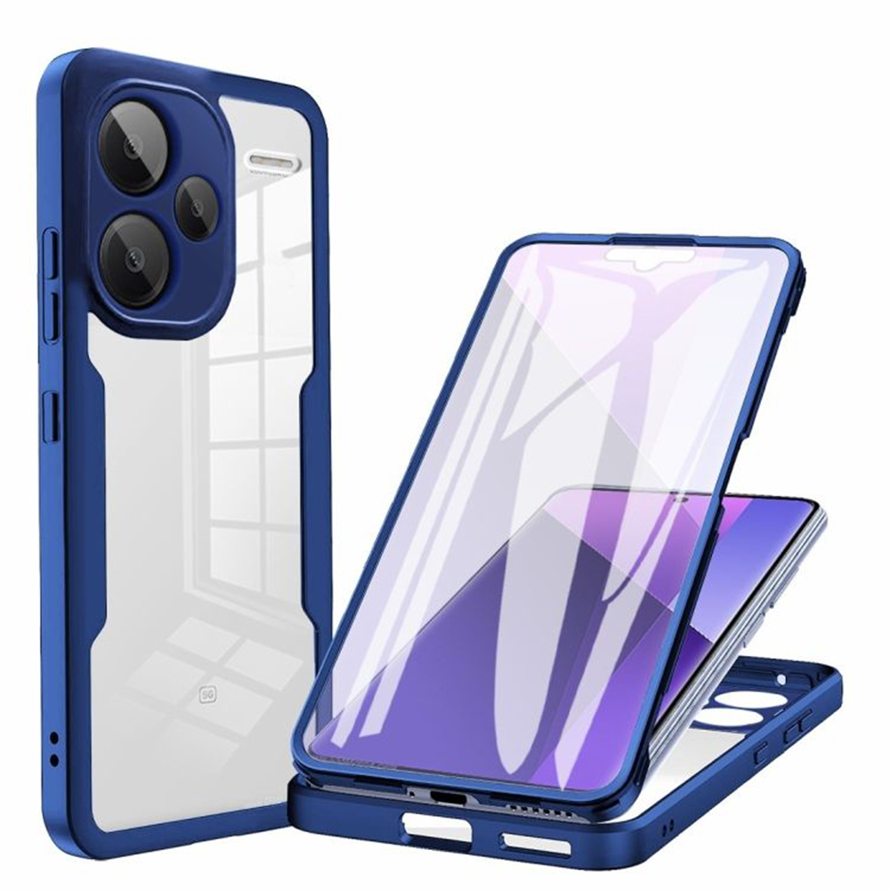 Techsuit ColorVerse 360 Series puzdro + ochrana displeja pre Xiaomi Redmi Note 13 Pro+ 5G – modré (Blue) KF2336107