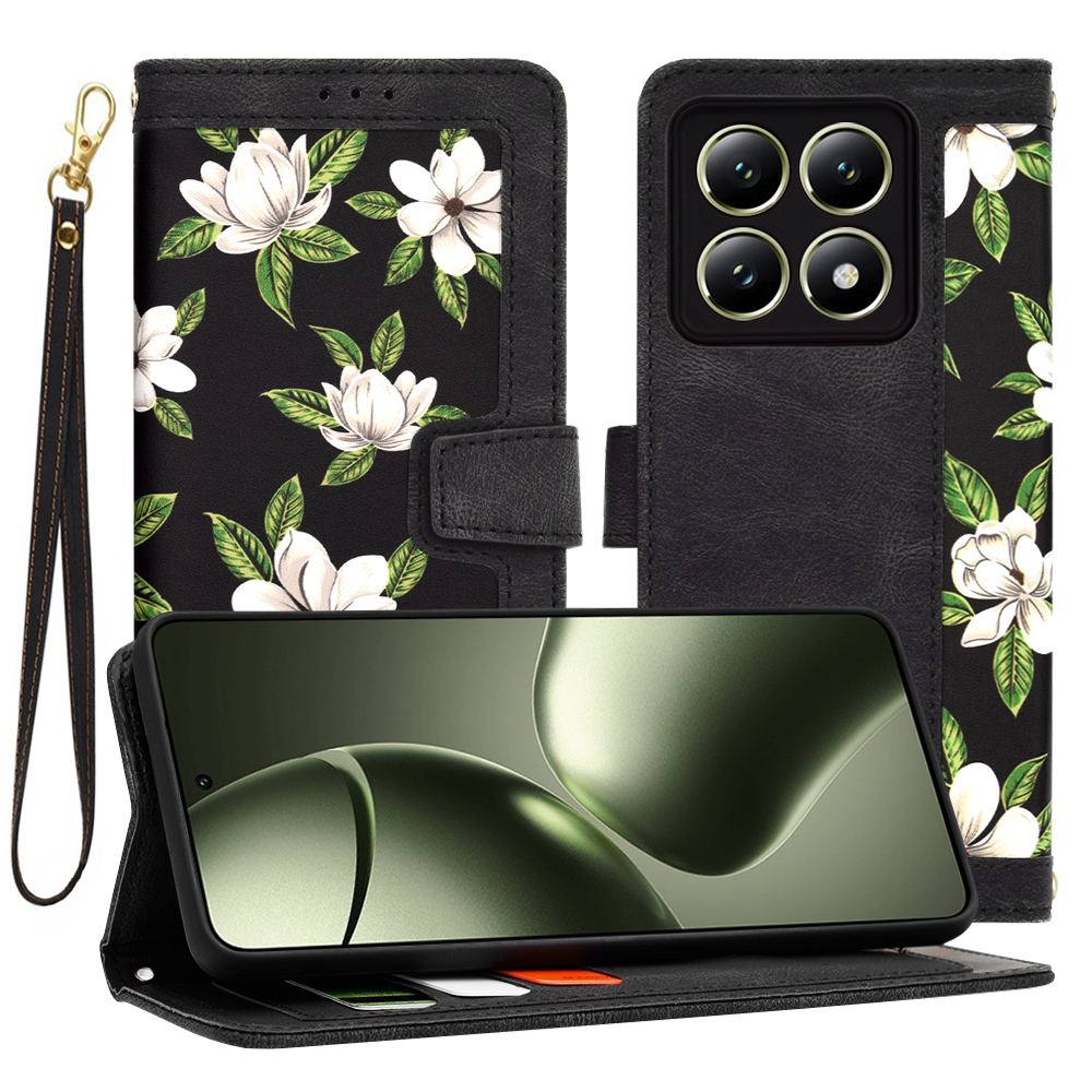 Techsuit FlipCraft puzdro pre Xiaomi 14T – kvety úsvitu (Flowers of the Dawn) KF2338695