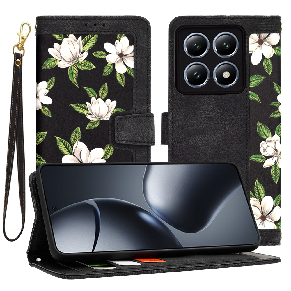 Techsuit FlipCraft puzdro pre Xiaomi 14T Pro – kvety úsvitu (Flowers of the Dawn) KF2338699
