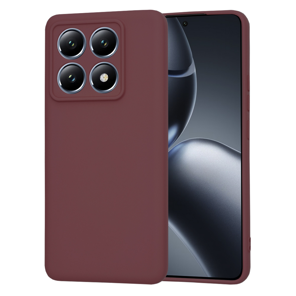 Techsuit SoftFlex puzdro pre Xiaomi 14T Pro – slivkové (Plum Red) KF2338742