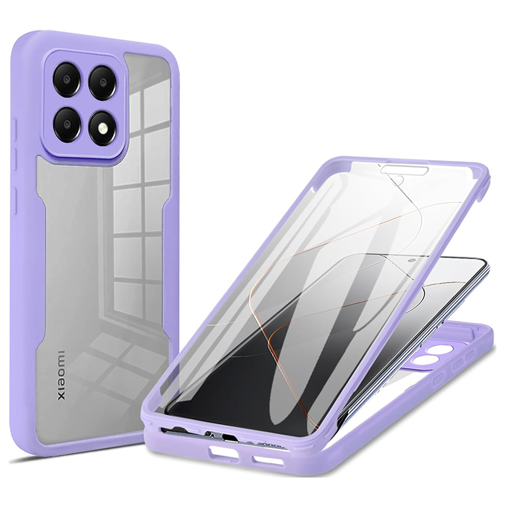 Techsuit ColorVerse 360 Series puzdro + ochrana displeja pre Xiaomi 14T – fialové (Purple) KF2338756