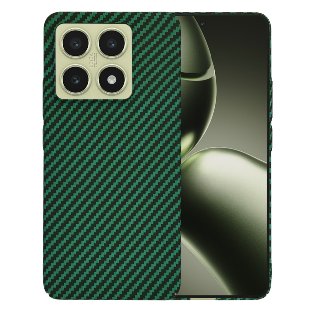 Techsuit Carbonite FiberShell puzdro pre Xiaomi 14T – zelené (Green) KF2339193