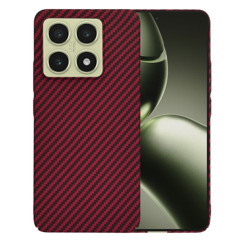 Techsuit Carbonite FiberShell puzdro pre Xiaomi 14T – červené (Red) KF2339194