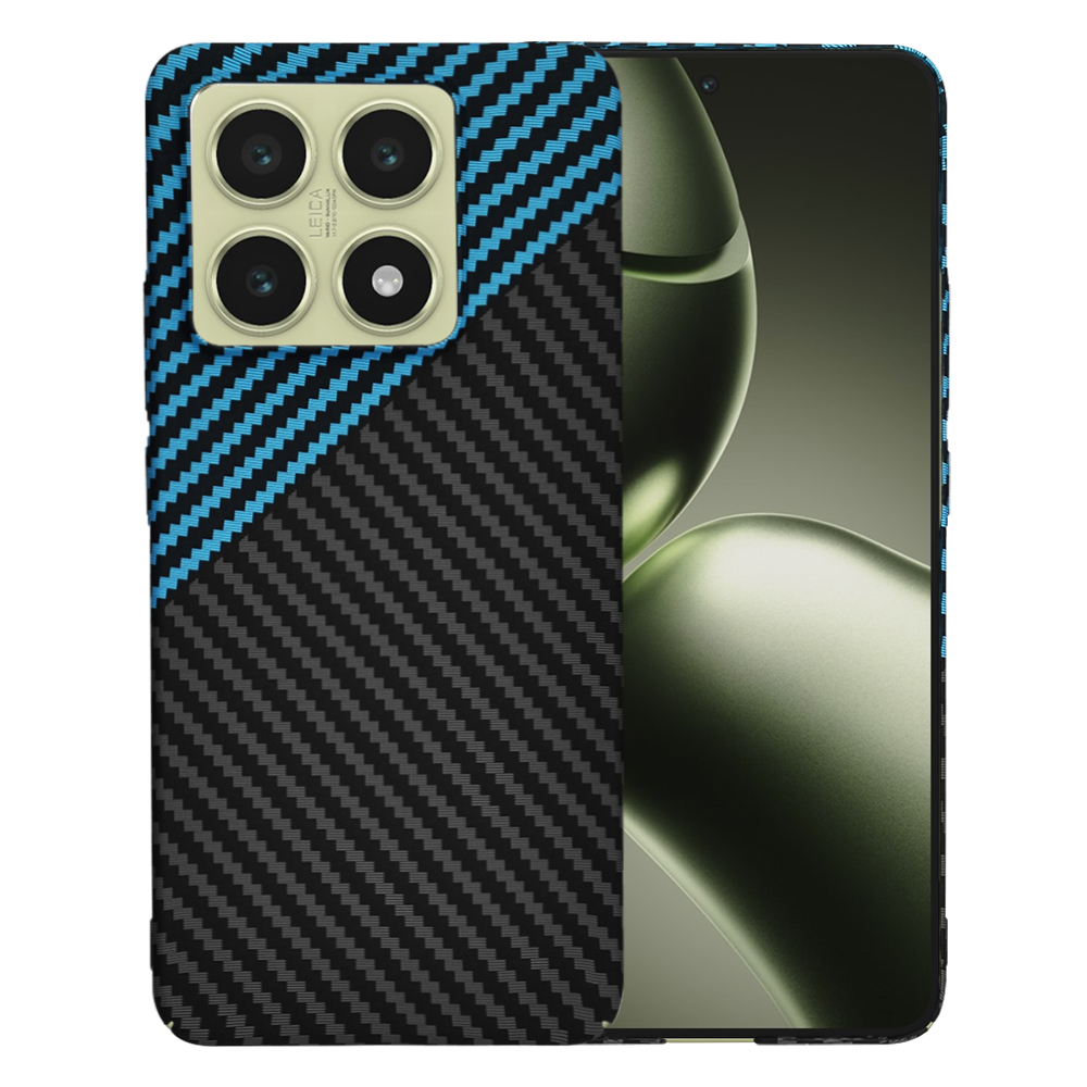 Techsuit Carbonite FiberShell puzdro pre Xiaomi 14T – modré (Blue Pulse) KF2339195