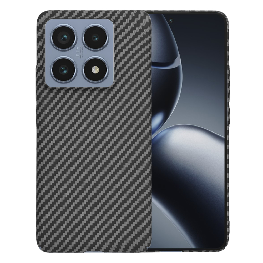 Techsuit Carbonite FiberShell puzdro pre Xiaomi 14T Pro – čierne (Black) KF2339200