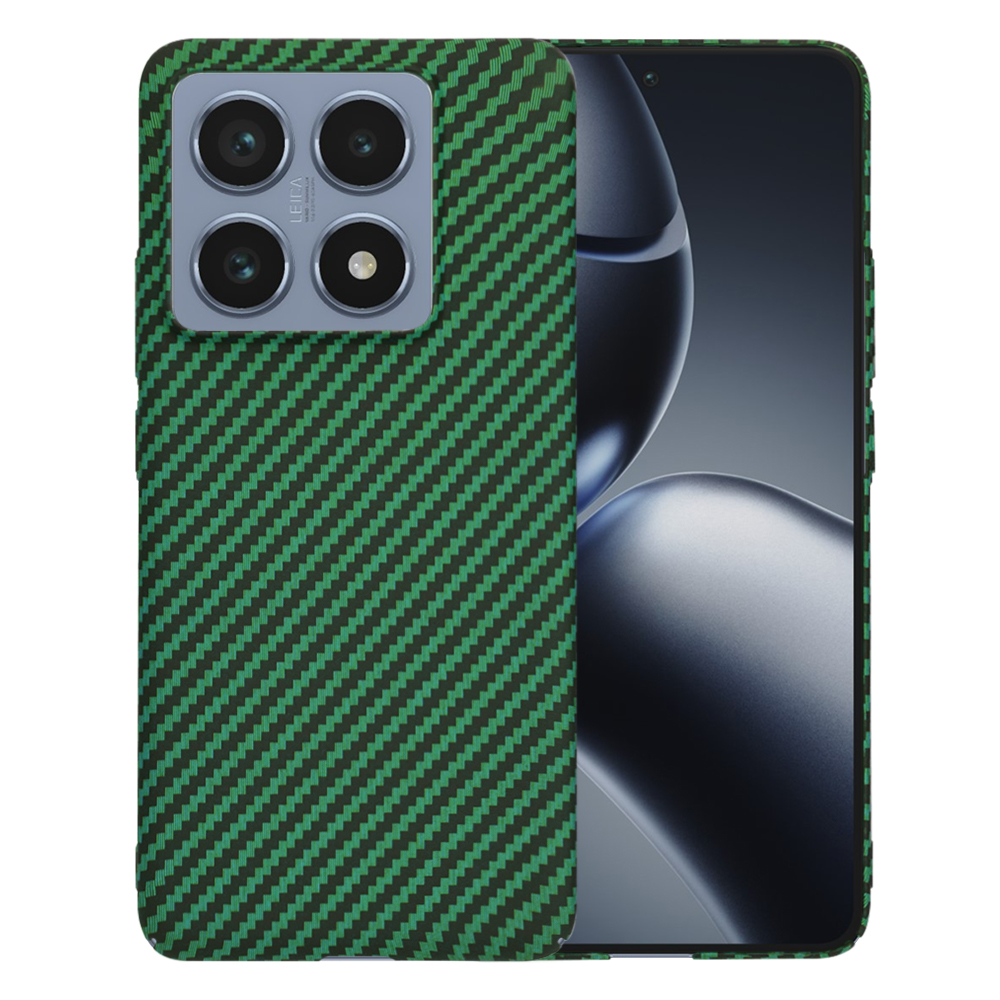 Techsuit Carbonite FiberShell puzdro pre Xiaomi 14T Pro – zelené (Green) KF2339201