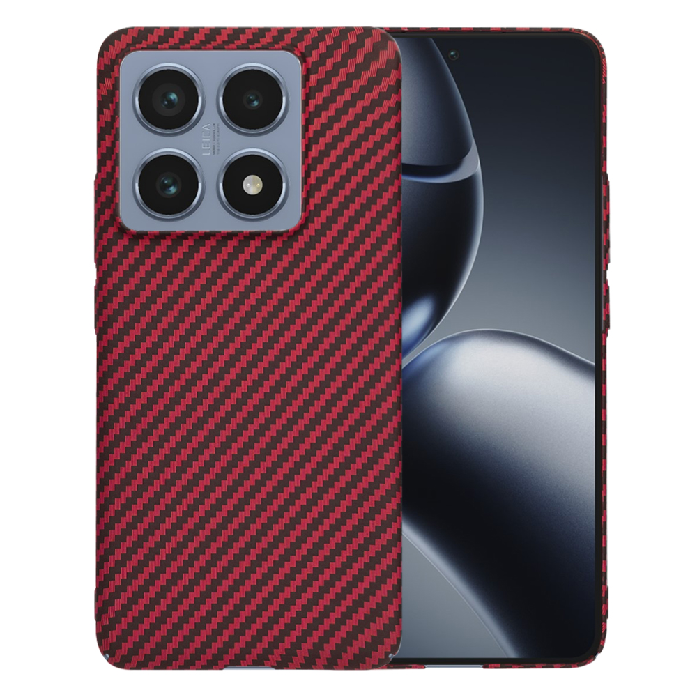 Techsuit Carbonite FiberShell puzdro pre Xiaomi 14T Pro – červené (Red) KF2339202