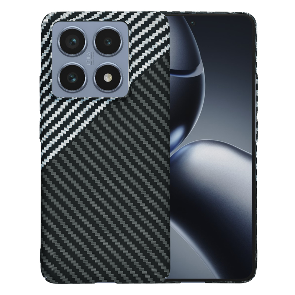 Techsuit Carbonite FiberShell puzdro pre Xiaomi 14T Pro – sivé (Stealth Gray) KF2339204