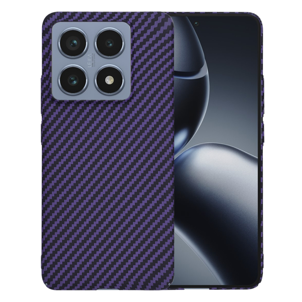 Techsuit Carbonite FiberShell puzdro pre Xiaomi 14T Pro – fialové (Purple) KF2339205