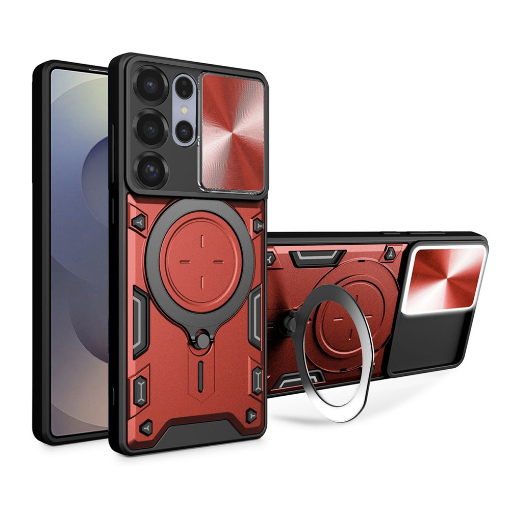 Techsuit CamGuard Pro puzdro pre Samsung Galaxy S25 Ultra – červené (Red) KF2339295