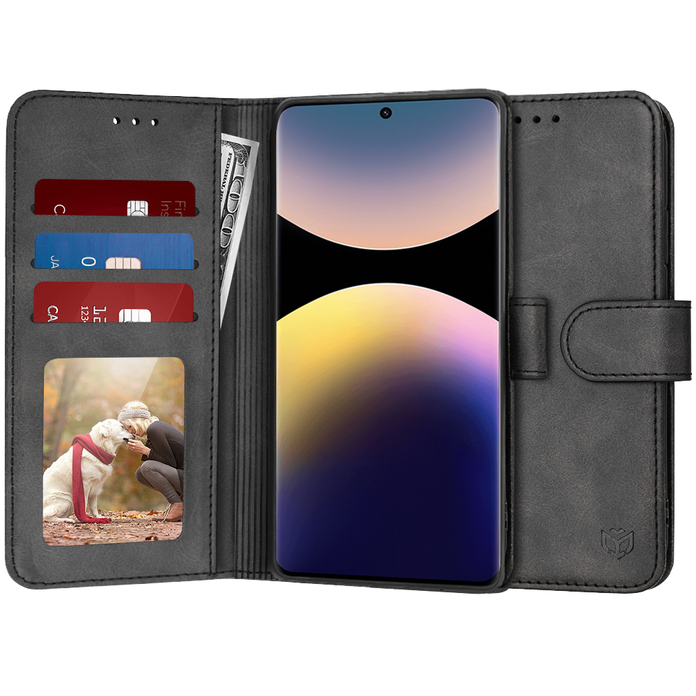 Techsuit Diary Book puzdro pre Xiaomi Redmi Note 14 Pro 5G / Poco X7 – čierne (Black) KF2341736