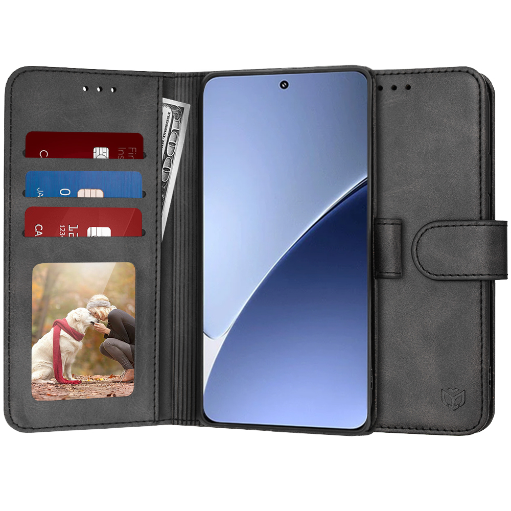 Techsuit Diary Book puzdro pre Xiaomi 15 Pro – čierne (Black) KF2342008