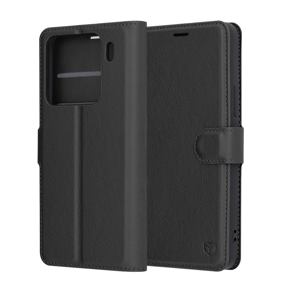 Techsuit Leather Folio puzdro pre Xiaomi 15 Pro – čierne (Black) KF2342012