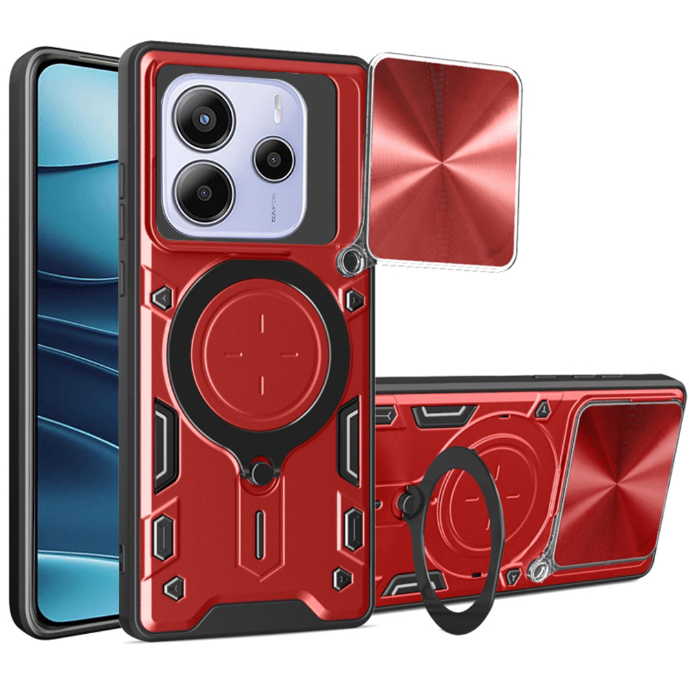 Techsuit CamGuard Pro puzdro pre Xiaomi Redmi Note 14 5G – červené (Red) KF2343185