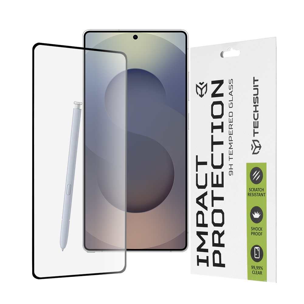 Techsuit 111D Full Cover / Full Glue Glass tvrdené sklo pre Samsung Galaxy S25 Ultra – čierne (Black) KF2341184