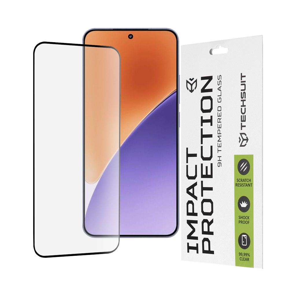Techsuit 111D Full Cover / Full Glue Glass tvrdené sklo pre Xiaomi 15 – čierne (Black) KF2343259