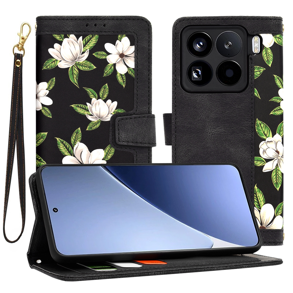 Techsuit FlipCraft puzdro pre Xiaomi 15 Pro – kvety úsvitu (Flowers of the Dawn) KF2342020