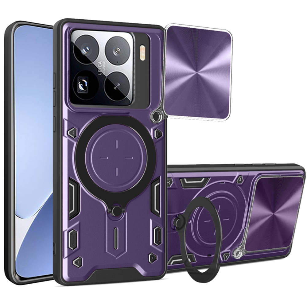 Techsuit CamGuard Pro puzdro pre Xiaomi 15 Pro – fialové (Purple) KF2343221