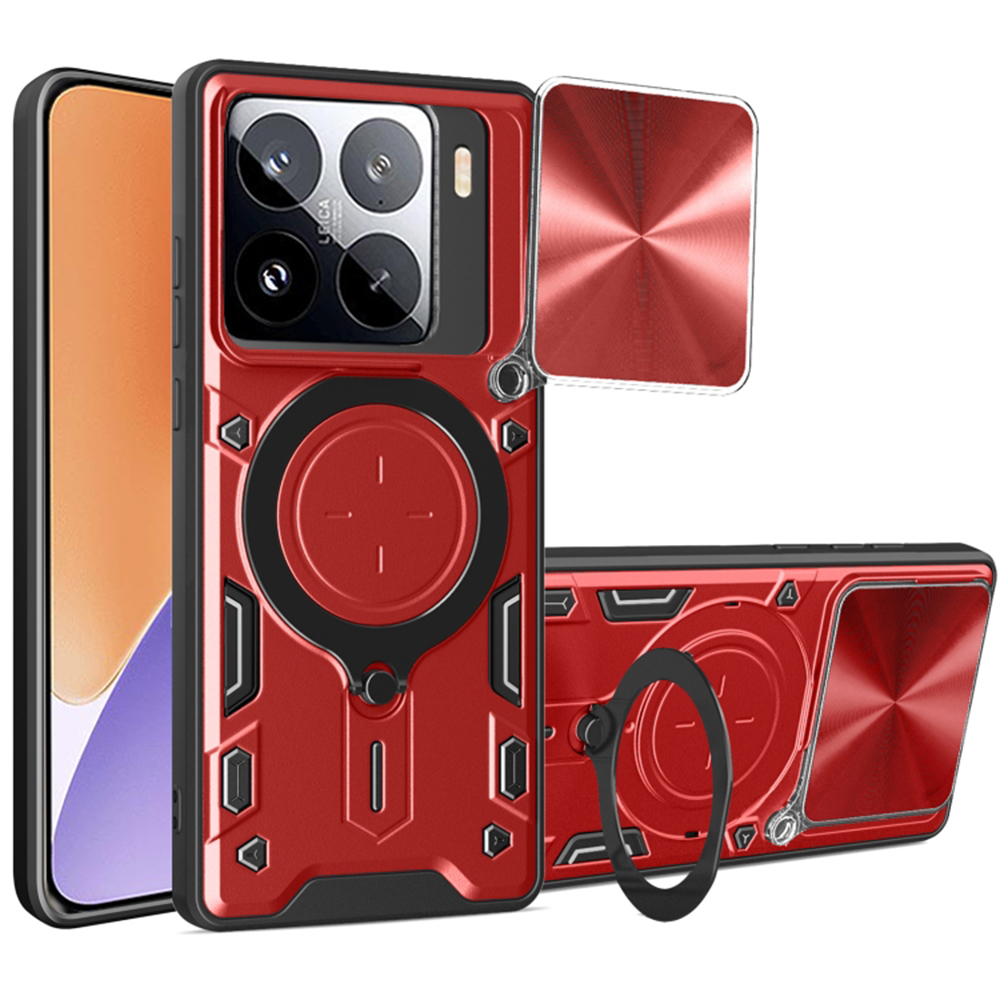 Techsuit CamGuard Pro puzdro pre Xiaomi 15 – červené (Red) KF2343214
