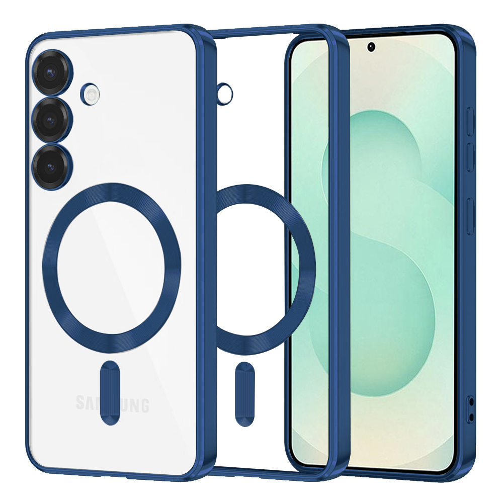 Techsuit Luxury Crystal MagSafe puzdro pre Samsung Galaxy S25 Plus – tmavomodré (Deep Blue) KF2341505