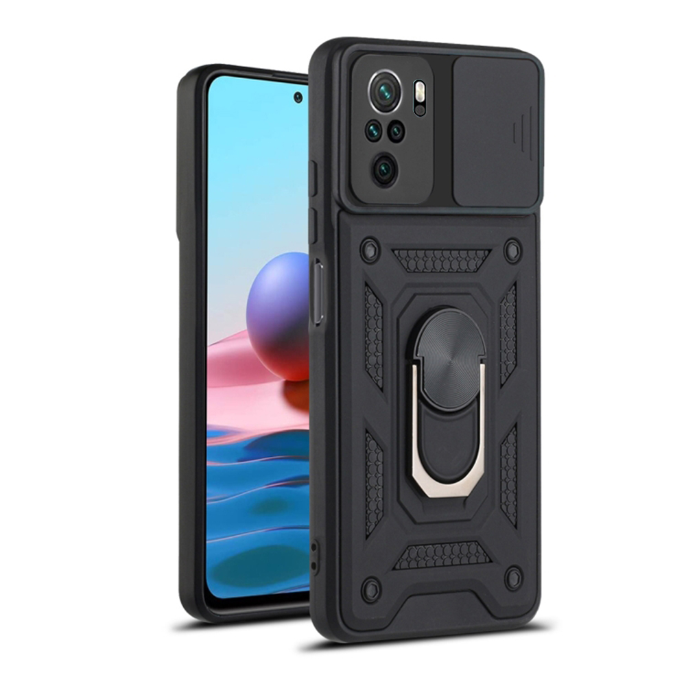 Techsuit CamShield Series puzdro pre Xiaomi Redmi Note 10 4G / Note 10S / Poco M5s – čierne (Black) KF2344944
