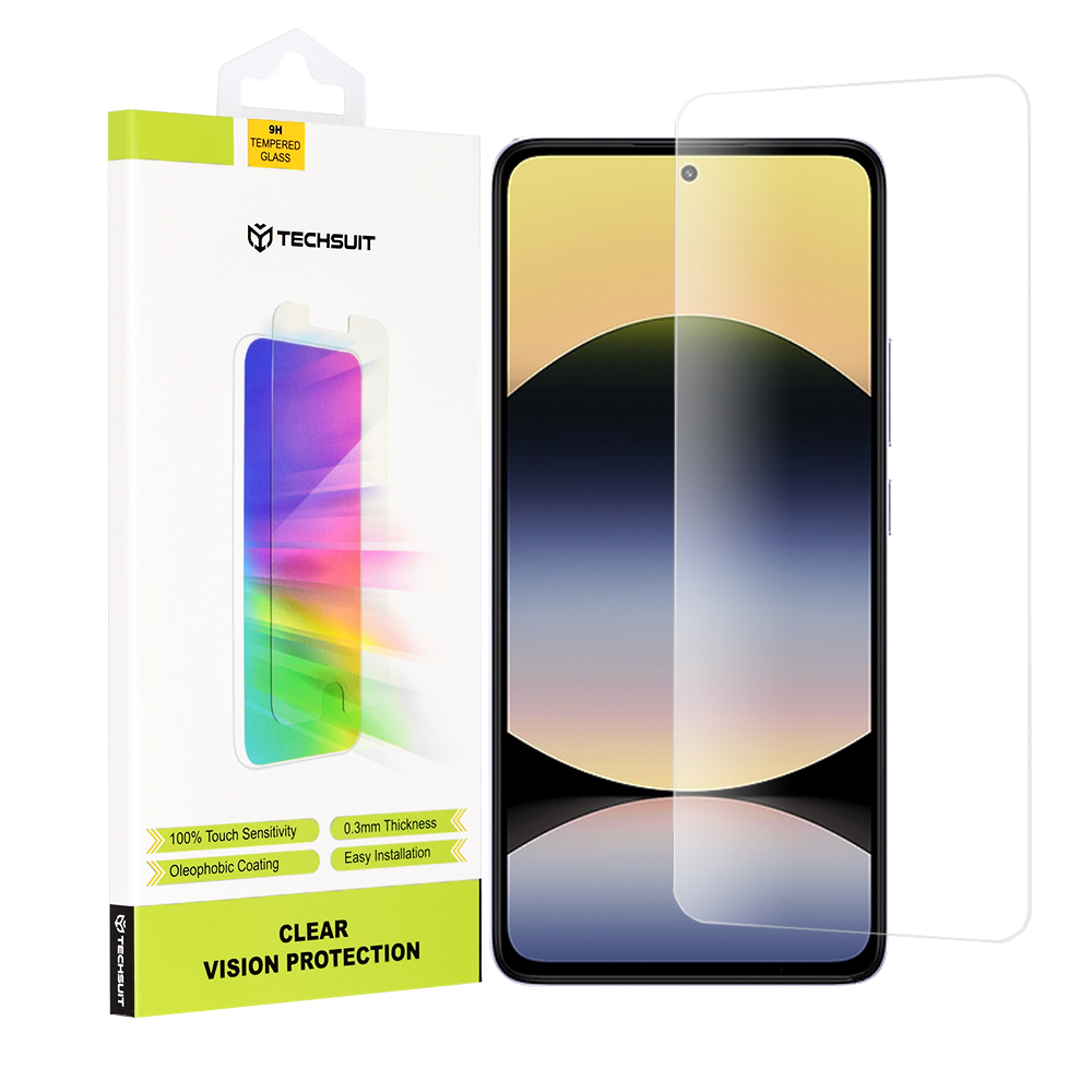 Techsuit Clear Vision Glass tvrdené sklo pre Xiaomi Redmi Note 14 4G / Redmi Note 14 5G – priehľadné (Transparent) KF2344594