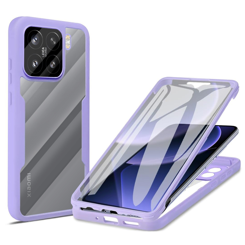 Techsuit ColorVerse 360 Series puzdro + ochrana displeja pre Xiaomi 15 – fialové (Purple) KF2343254