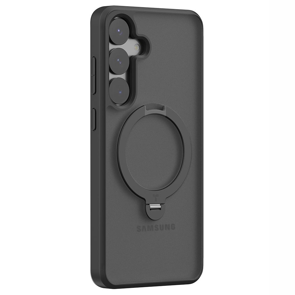 Torras Ostand Spin Series puzdro pre Samsung Galaxy S25 – čierne (Black) KF2345066