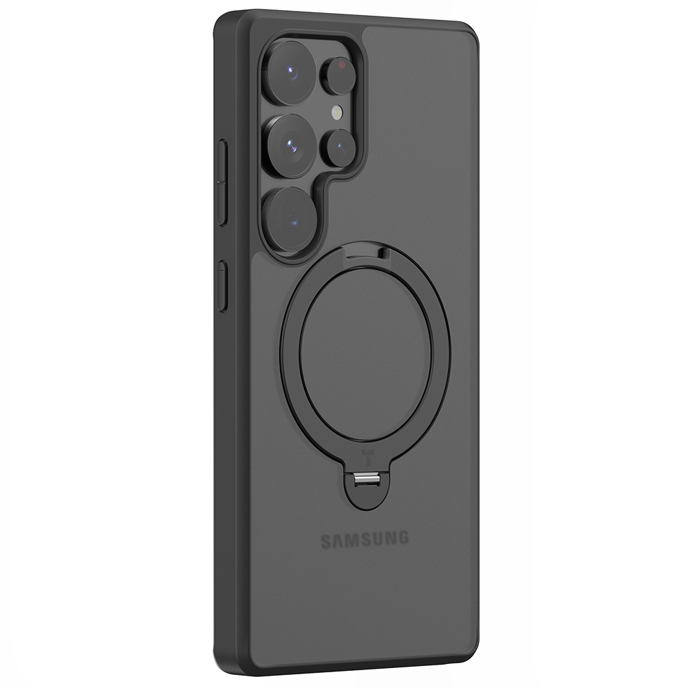 Torras Ostand Spin Series puzdro pre Samsung Galaxy S25 Ultra – čierne (Black) KF2345070