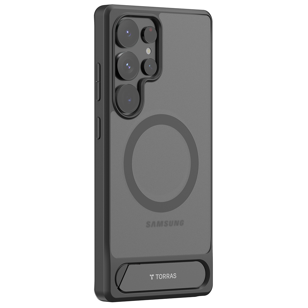 Torras Pstand puzdro pre Samsung Galaxy S25 Ultra – čierne (Black) KF2345076