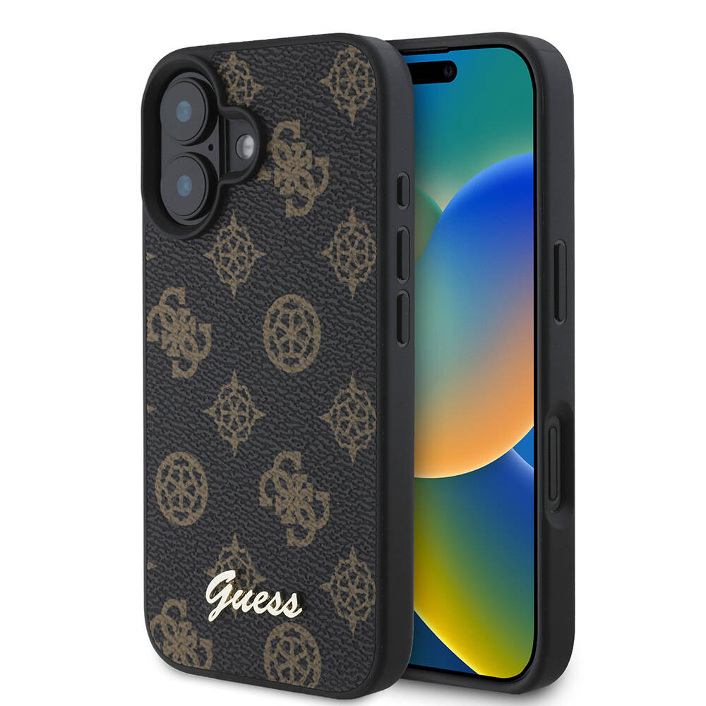 Guess - Peony Script MagSafe (GUHMP16SPGPYSK) – puzdro na iPhone 16 – Čierna KF2340467