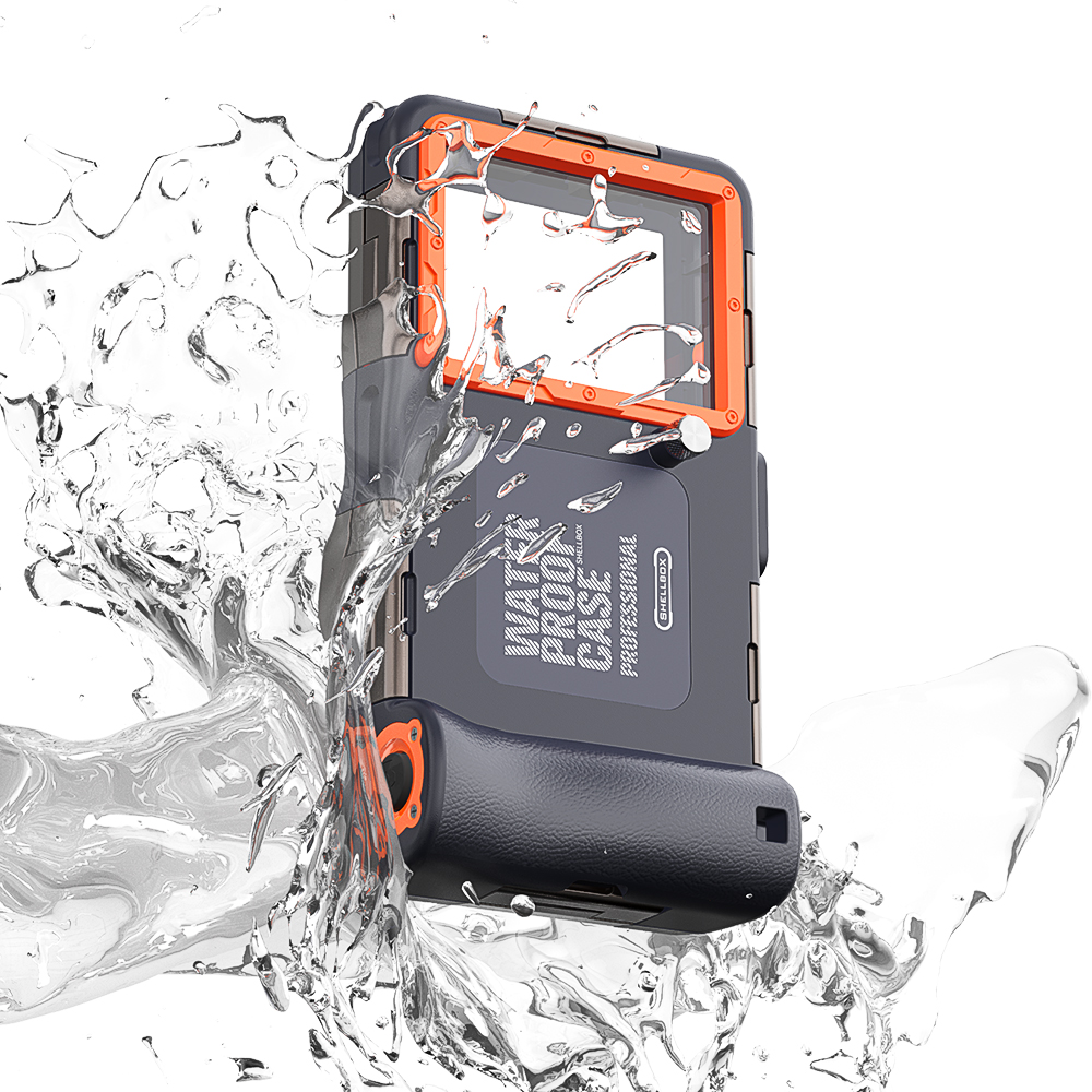 ShellBox Diving Waterproof Professional Case vodotesné puzdro pre telefóny do 6,8", IPX8, do 15 m + 1 h pod vodou – Čierne KF2313586