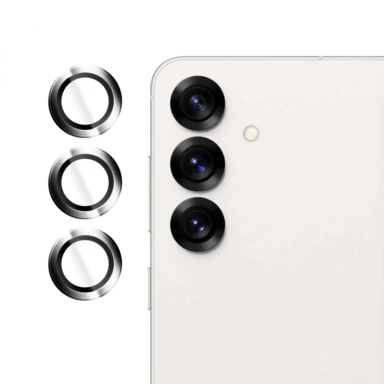 Lito S+ Camera Glass Protector ochranné sklo objektívu pre Samsung Galaxy S25 Plus – Strieborné KF2342473
