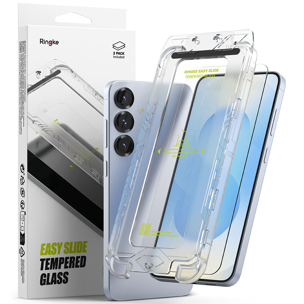 Ringke Easy Slide Tempered Glass (2 ks) tvrdené sklo pre Samsung Galaxy S25 Plus – Číre KF2345095