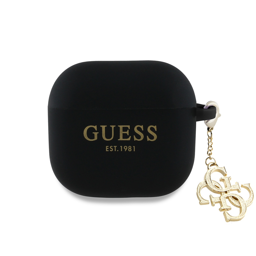 Guess Silicone W/4G Charm (GUA4LECG4K) puzdro pre Apple AirPods 4 – Čierny KF2345725
