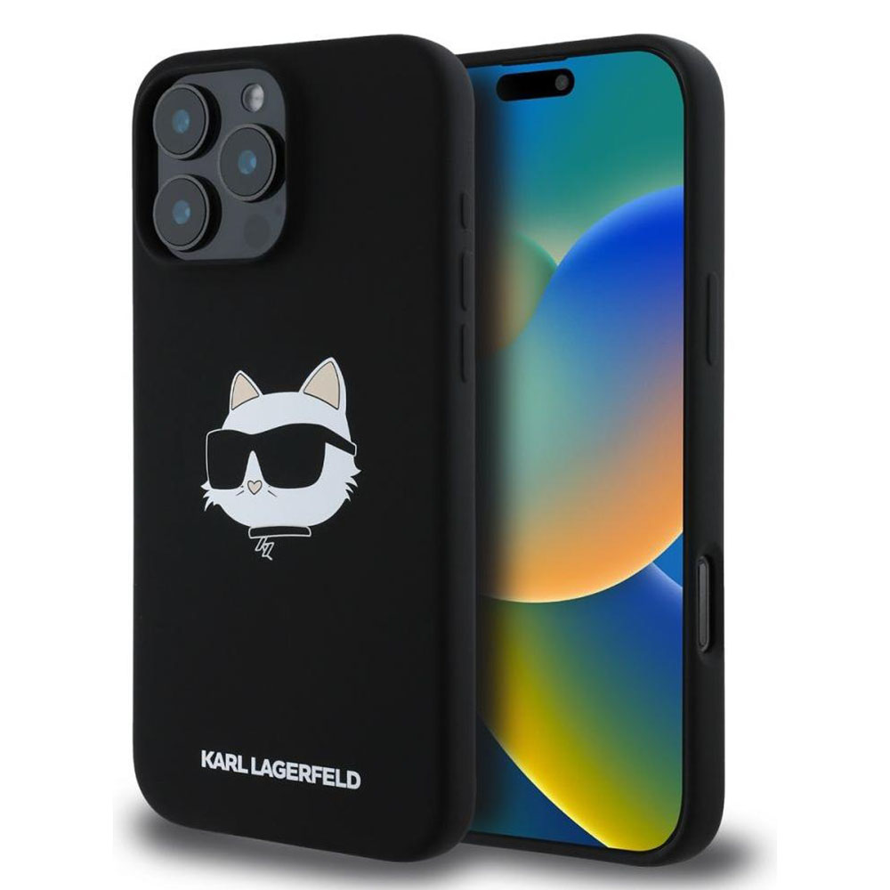 Karl Lagerfeld Silicone MagSafe (KLHMP16LSCHPPLK) kryt pre iPhone 16 Pro – Choupette Head KF2345731