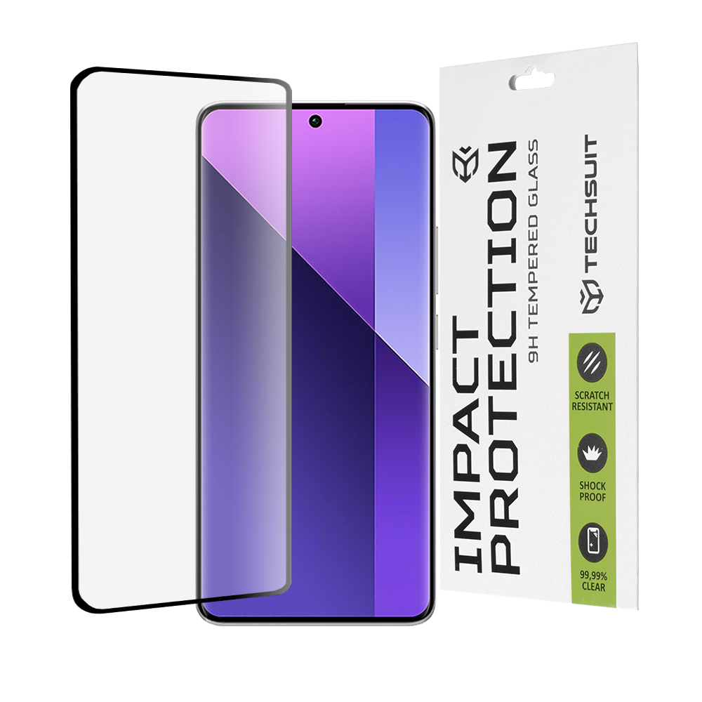 Techsuit 111D Full Cover / Full Glue Glass / 3D Curved ochranné sklo pre Xiaomi Redmi Note 13 Pro+ 5G / Note 14 Pro 5G / Note 14 Pro+ 5G / Poco X7 – …