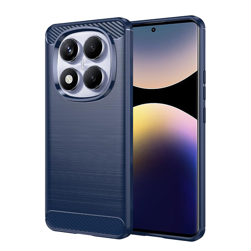 Techsuit Carbon Silicone kryt pre Xiaomi Redmi Note 14 Pro 4G / Poco F7 – Modrý KF2345787