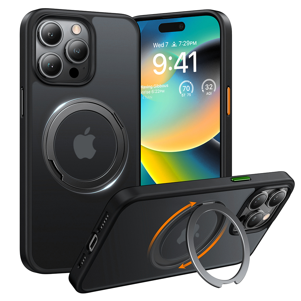 Torras Ostand Pro Series kryt pre iPhone 15 Pro Max – Čierny KF2344179