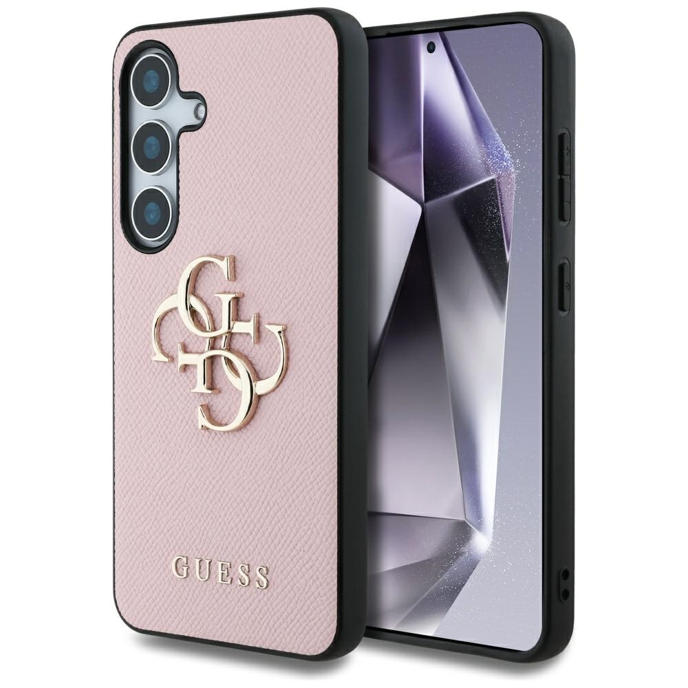 Guess Hardcase 4G Grained Big and Classic Logo (GUHCS25SPGT4MBP) kryt pre Samsung Galaxy S25 – Ružový KF2345827