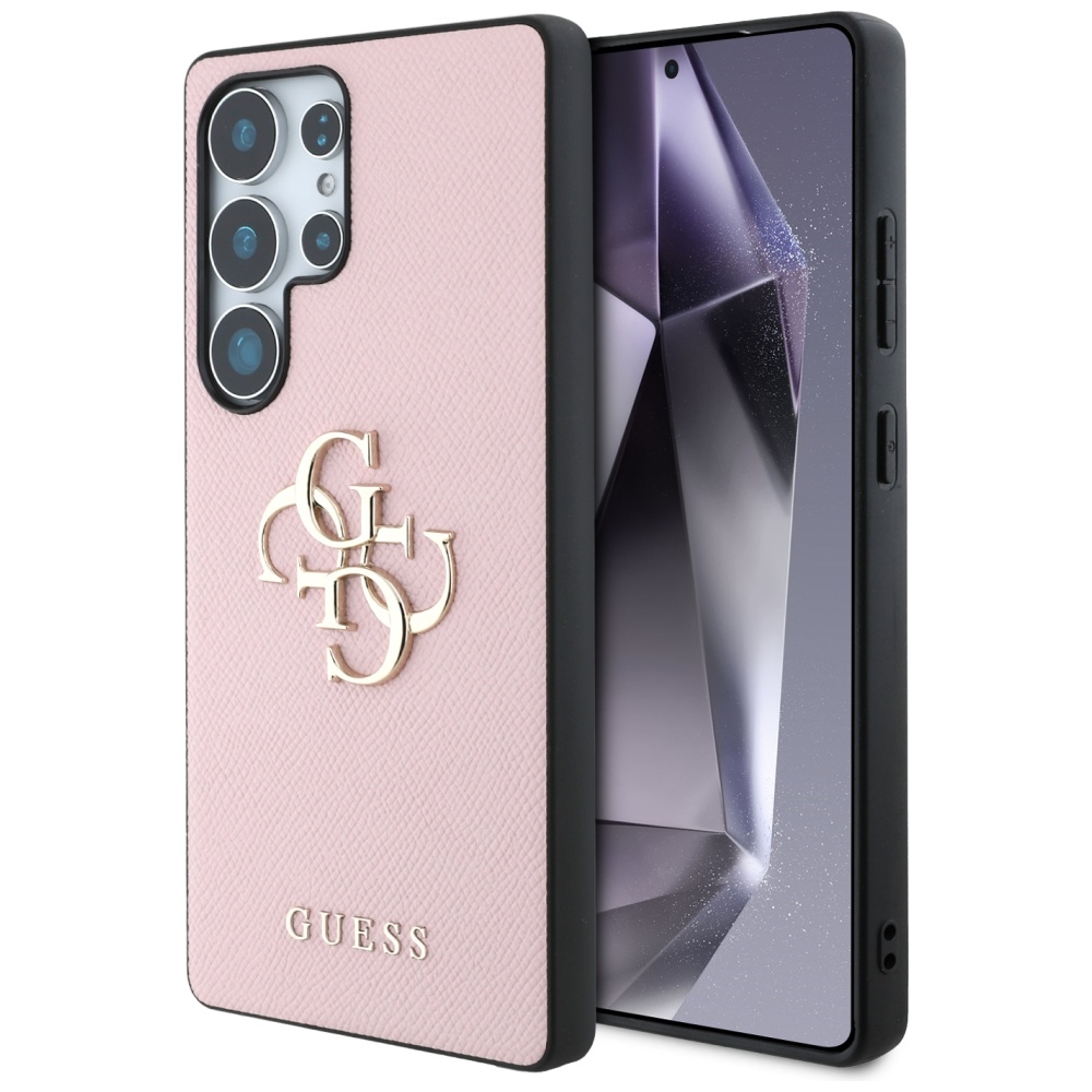 Guess Hardcase 4G Grained Big and Classic Logo (GUHCS25LPGT4MBP) kryt pre Samsung Galaxy S25 Ultra – Ružový KF2345835