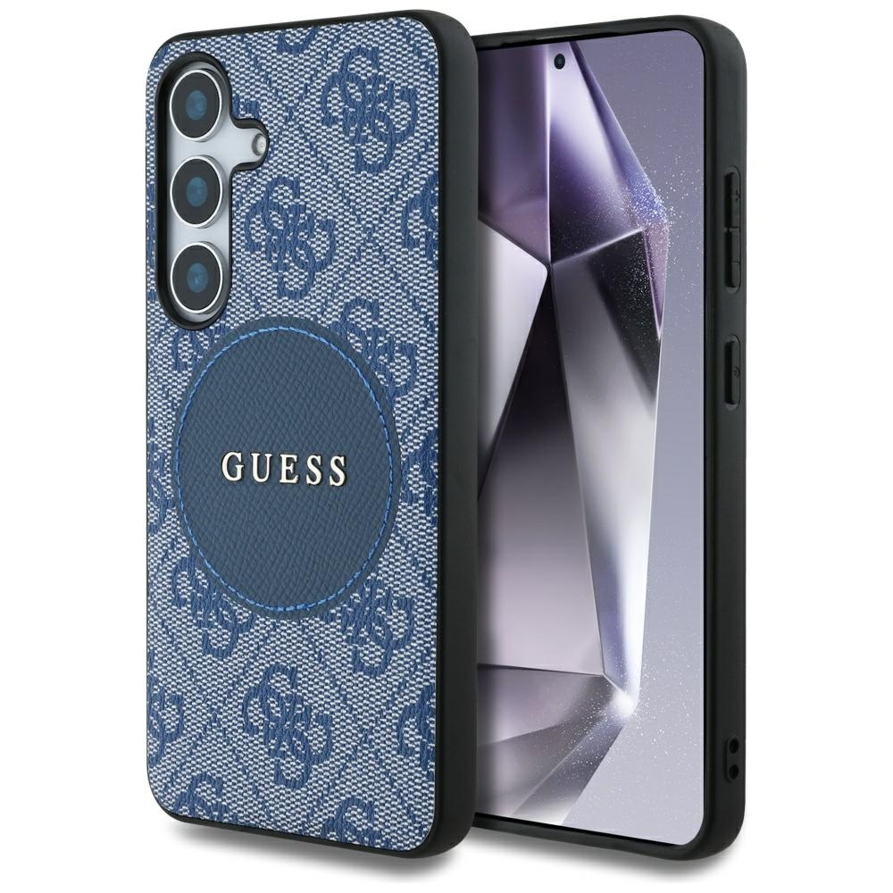 Guess 4G Circle Classic Logo MagSafe (GUHMS25SP4PGRSGB) kryt pre Samsung Galaxy S25 – Modrý KF2345863